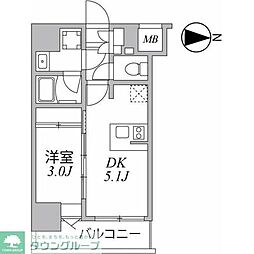 SYFORME住吉 8階1DKの間取り