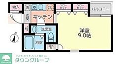 フィリップ大島 5階1Kの間取り