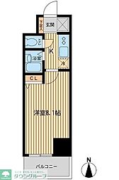 ドゥーエ浦安II 6階1Kの間取り