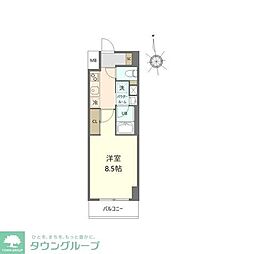 グランステラ（西葛西）(グランステラニシカサイ) 4階1Kの間取り