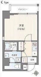 アトレ西葛西 2階1Kの間取り