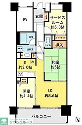 レーベンハイム葛西グランアベニュー 9階2SLDKの間取り