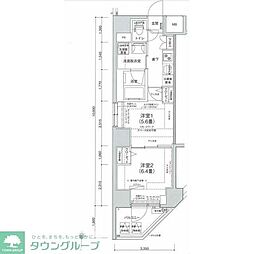 ルフレプレミアム押上ノルド 5階2Kの間取り