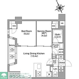 コンフォリア中葛西 1SLDKの間取図画像