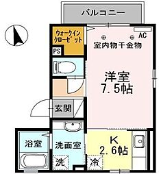 ジョワイユ 1Kの間取図画像
