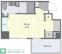 グランカーサ市川国府台 1Kの間取図画像