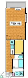 ドミールコート 1Kの間取図画像