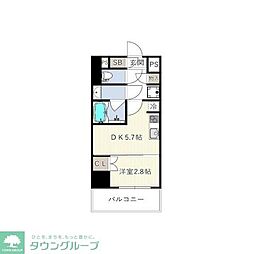 エスグランデ木場公園 1DKの間取図画像