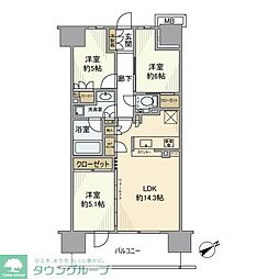 PREMIST新小岩RENAI 3LDKの間取図画像