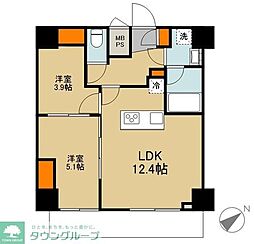 ファミルート船堀 2LDKの間取図画像