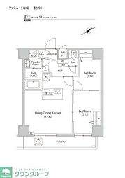 ファミルート船堀 2LDKの間取図画像