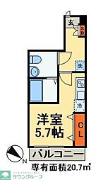 ジェノヴィア妙典 ワンルームの間取図画像