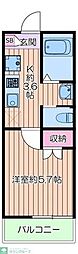 レガーロ・ソラーレ 1Kの間取図画像