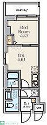 江戸川区篠崎町2丁目マンション 1DKの間取図画像