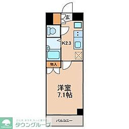 アジリア浦安 1Kの間取図画像