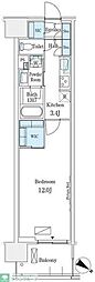 ロイヤルパークス有明 1Kの間取図画像