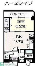 ラポール西大島ウェスト 1LDKの間取図画像