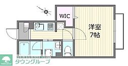 エムティーコート 1Kの間取図画像