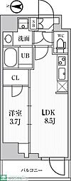 SEASONFLATS住吉 1LDKの間取図画像