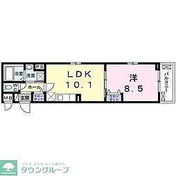 ブレイダブリク 1LDKの間取図画像