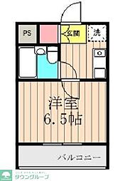 レジデンスキリン 1Kの間取図画像