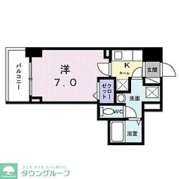 シエスタ キー 1Kの間取図画像