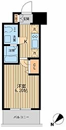 エコロジー潮見レジデンス 1Kの間取図画像