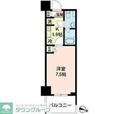 MFPRコート木場公園 1Kの間取図画像