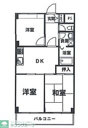ブルームライフ市川 3DKの間取図画像