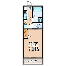 スタイルニュー.A16 1Kの間取図画像