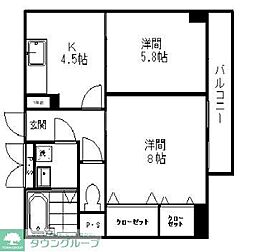 第2ロイヤルシラコ 2Kの間取図画像