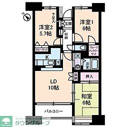ヴェルポワール東葛西 3LDKの間取図画像