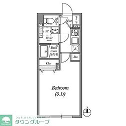 ルネサンスコート亀戸SOUTH 1Kの間取図画像