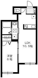 ステラート中央 1LDKの間取図画像