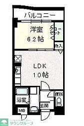 ラポール西大島イースト 1LDKの間取図画像
