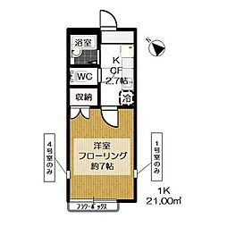ドルチェ 1Kの間取図画像