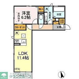 ルミナスコート 1LDKの間取図画像