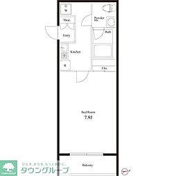 プライムレジデンス市川 1Kの間取図画像