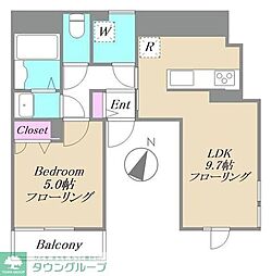 メゾン迪 1LDKの間取図画像