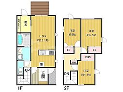 幕張町5丁目戸建て 3SLDKの間取り