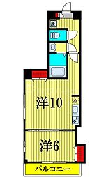 Albion新検見川 2階1LDKの間取り