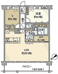アトランティス津田沼II 3階1SLDKの間取り