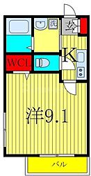 メゾン習志野I 1階1Kの間取り