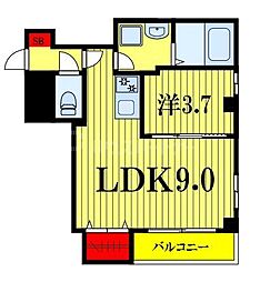 Lilac 3階1LDKの間取り