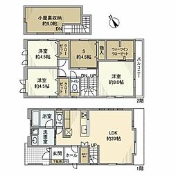 香澄戸建 2階3SLDKの間取り