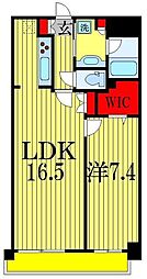 アルメール津田沼 3階1LDKの間取り