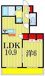 egretmarsh 1階1LDKの間取り