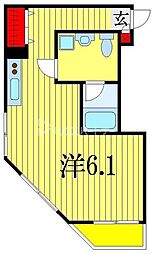 ルロワ津田沼 3階ワンルームの間取り