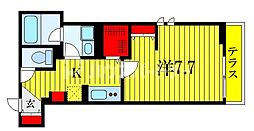 アルメール大久保 1階1Kの間取り