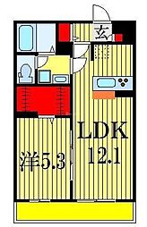 リブリ・アーク2 1LDKの間取図画像